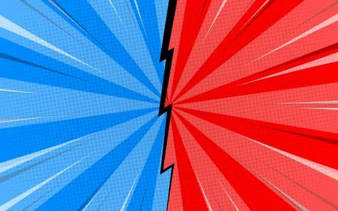 Comic book versus background. Vector illustration pop art style Stock Illustration
