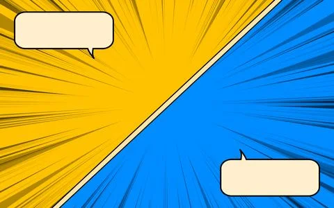 Comic book versus frame. Comic book versus frame with cartoon text speech b.. Stock-Illustration