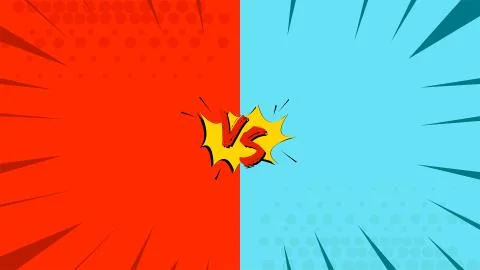 Comic book versus template background Stock Illustration