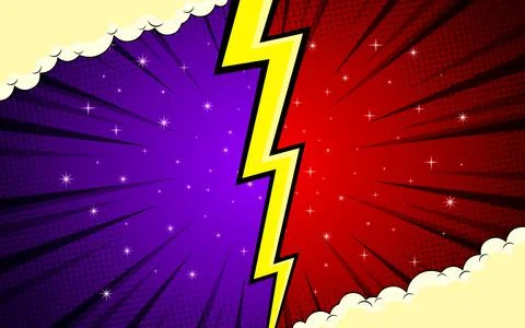 Comic Book Versus Template Background, Battle Intro Stock Illustration