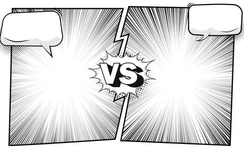 Comic book versus template background, classic pop art style, superhero fig.. Stock Illustration