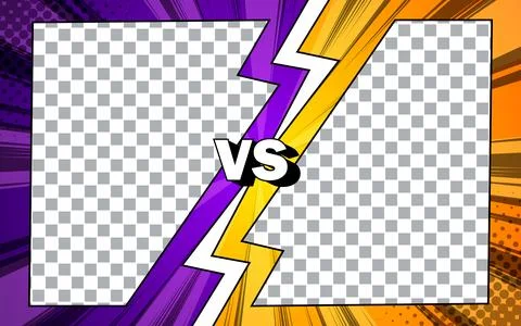 Comic Book Versus Template Background, Battle Intro Stock Illustration