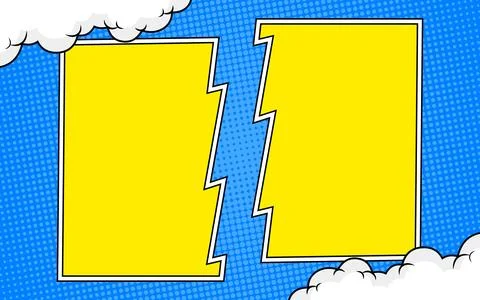 Comic Book Versus Template Background, Battle Intro Stock Illustration