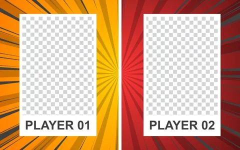 Comic Book Versus Template Background, Battle Intro Stock Illustration