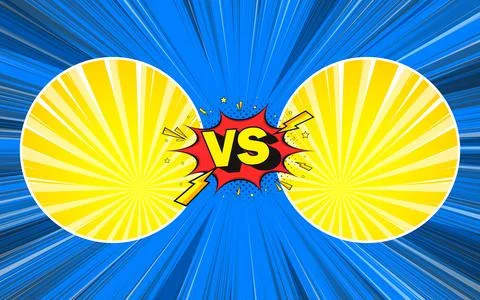 Comic Book Versus Template Background, Battle Intro Stock Illustration
