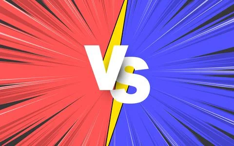 Comic Book Versus Template Background, Battle Intro Stock Illustration