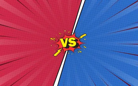 Comic Book Versus Template Background, Battle Intro Stock Illustration