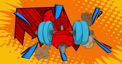 Comic Book Weight animation Stock Footage 300928336