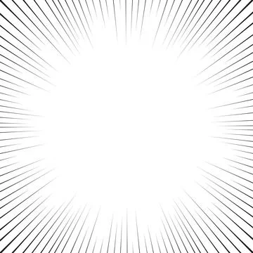 Comic book white and black radial lines background. Superhero action, explosi Illustrazione stock
