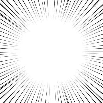 Comic book white and black radial lines background. Superhero action, explosi Stock Illustration