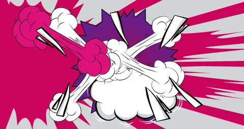 Comic Book white and purple background video 스톡 동영상 306911548
