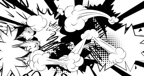 Comic book white elements background Stock Footage 301846330