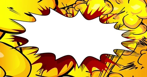 Comic Book White Explosion Bubble Stock-Footage 166820865