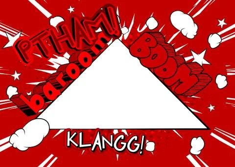 Comic Book white Pyarmid with red pop art Background. Vector wallpaper illu.. Stock Illustration