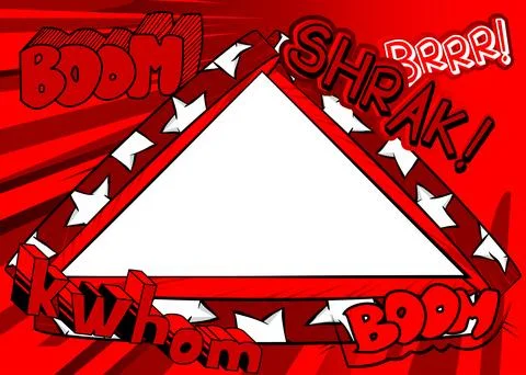 Comic Book white Pyarmid with red pop art Background. Vector wallpaper illu.. Stock Illustration