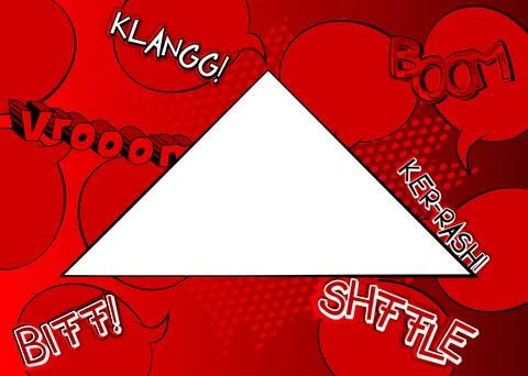 Comic Book white Pyarmid with red pop art Background. Vector wallpaper illu.. Stockillustratie