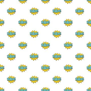 Comic boom bam pattern seamless Illustrazione stock