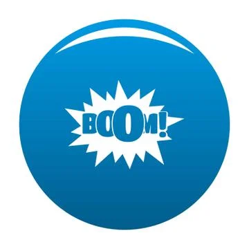 Comic boom big icon blue vector Illustrazione stock