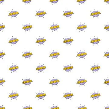 Comic boom crunch pattern seamless Stockillustratie