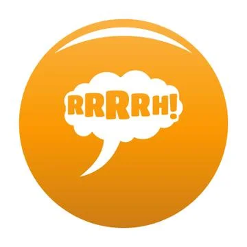 Comic boom design icon vector orange Stock Illustration