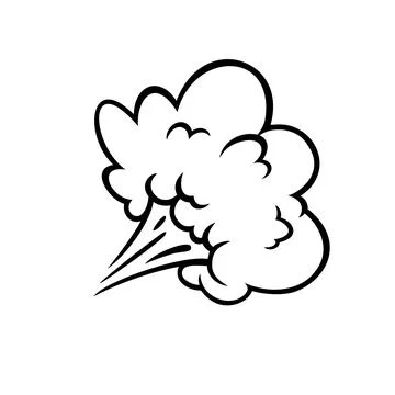 Comic boom effect clouds. Set of explosion bubbles and smoke. Vector イラスト素材