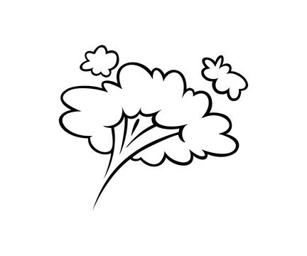 Comic boom effect clouds. Set of explosion bubbles and smoke. Vector Stock Illustration