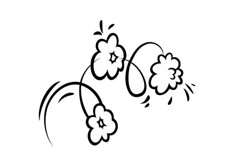 Comic boom effect clouds. Set of explosion bubbles and smoke. Vector Illustrazione stock