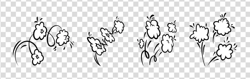 Comic boom effect clouds. Set of explosion bubbles and smoke. Vector 스톡 일러스트