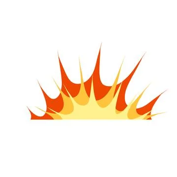 Comic boom explosion. Big cartoon fireball Stock Illustration
