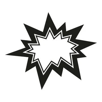 Comic boom explosion blast effect blank starburst Illustrazione stock