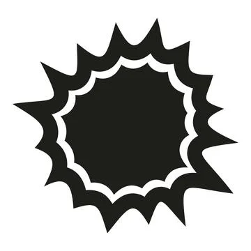 Comic boom explosion blast visual effect symbol Stock Illustration
