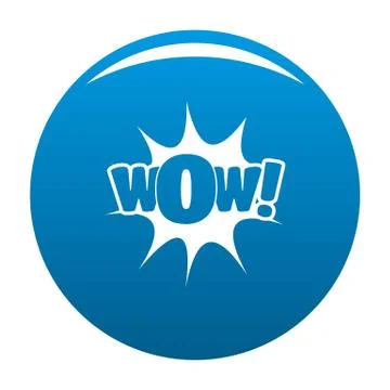 Comic boom icon blue vector Illustrazione stock