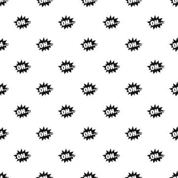 Comic boom oh pattern seamless vector Illustrazione stock