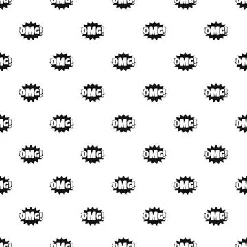 Comic boom omg pattern seamless vector Stock Illustration