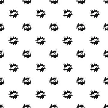 Comic boom oops pattern seamless vector Illustrazione stock