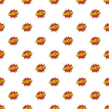 Comic boom ouch pattern seamless Stock Illustration
