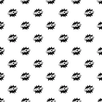 Comic boom ouch pattern seamless Stock Illustration