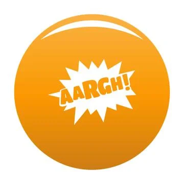 Comic boom retro icon orange Stock Illustration