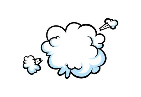 Comic boom smoke effect. Puff and burst clouds for surprising and explosive Illustrazione stock