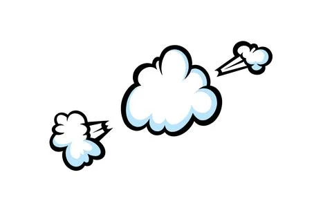 Comic boom smoke effect. Puff and burst clouds for surprising and explosive Stock Illustration