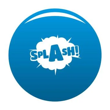 Comic boom splash icon blue vector Ilustración de archivo