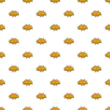 Comic boom sticker pattern seamless 스톡 일러스트
