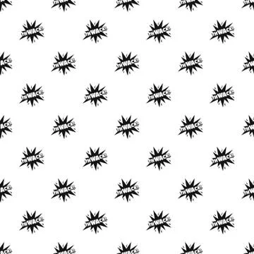Comic boom thwack pattern seamless Stock Illustration
