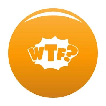 Comic boom wtf icon orange イラスト素材
