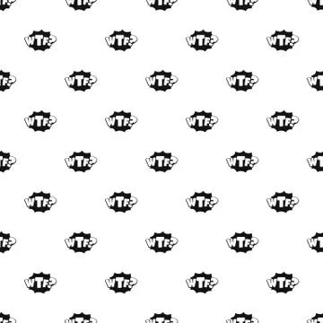 Comic boom wtf pattern seamless vector Stock Illustration