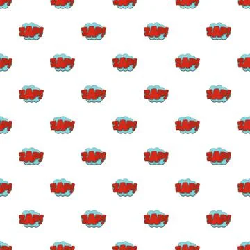 Comic boom zap pattern seamless Stock Illustration
