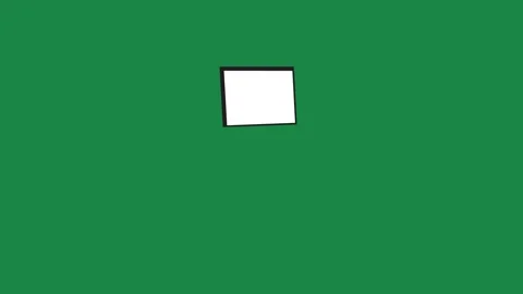 Comic Box Speech Bubble with Lightning Tail 2D Animation on Green Screen Stock Footage 336578569