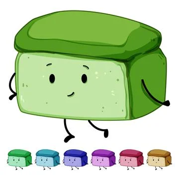 Comic bread character cartoon vector graphic Illustrazione stock