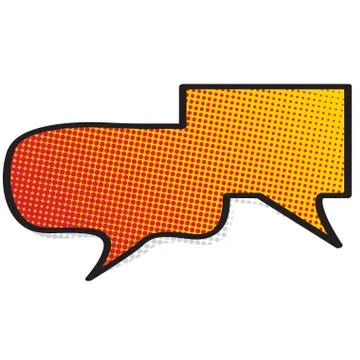 Comic bubble chat with halftone pattern Stock Illustration