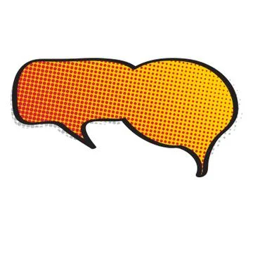 Comic bubble chat with halftone pattern Stock Illustration